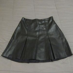Abercrombie Faux Leather Pleated Mini Skirt
